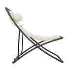 Polibi Ensemble de 2 chaises longues de jardin en rotin avec dossier inclinable et appuie-tête réglables