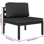 vidaXL Salon de jardin anthracite
