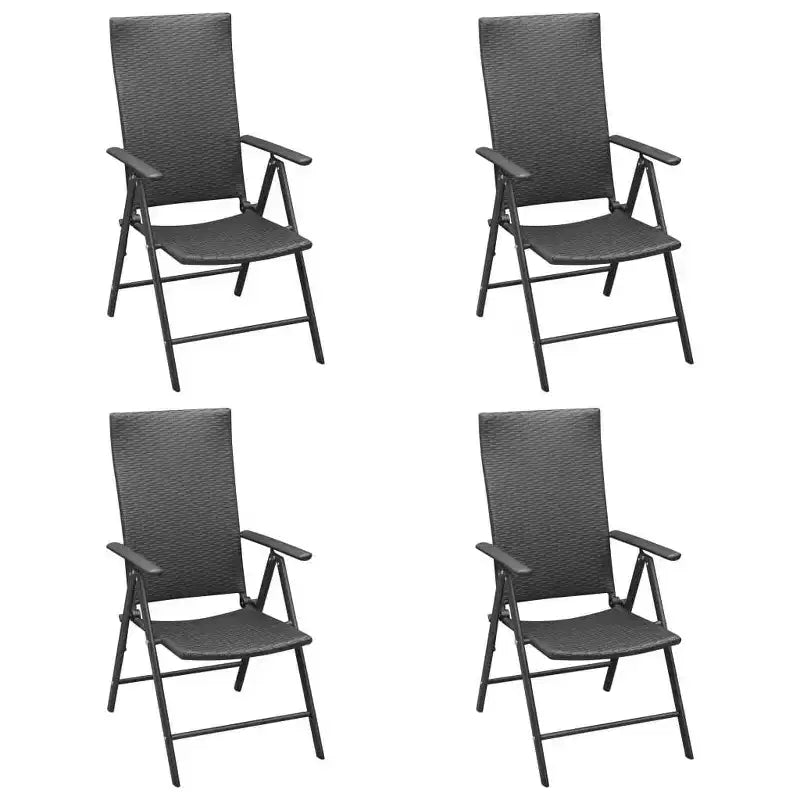 vidaXL Ensemble de salle à manger Noir et marron Résine tressée, composite bois-plastique, aluminium Standard