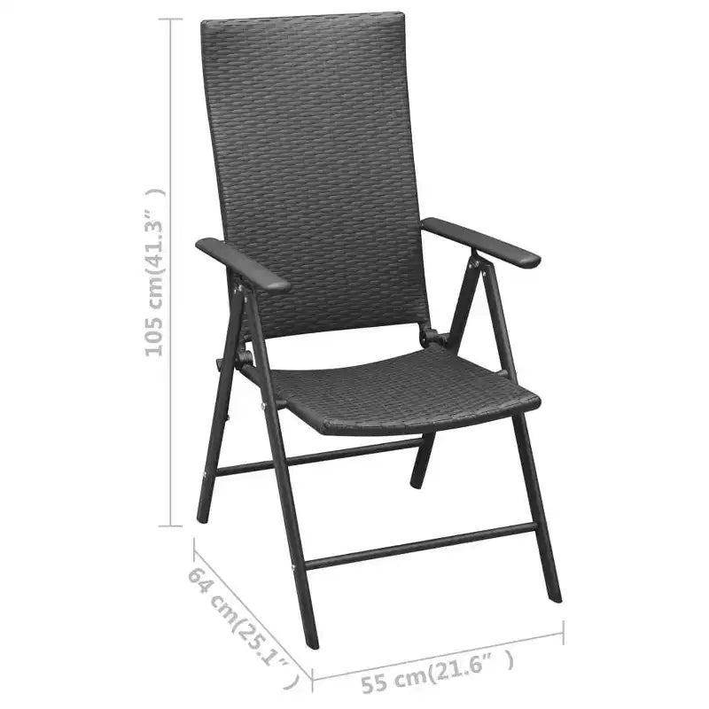 vidaXL Ensemble de salle à manger Noir et marron Résine tressée, composite bois-plastique, aluminium Standard