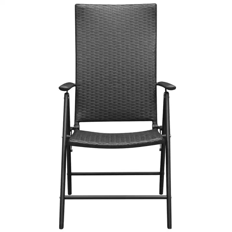 vidaXL Ensemble de salle à manger Noir et marron Résine tressée, composite bois-plastique, aluminium Standard