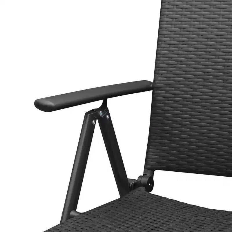 vidaXL Ensemble de salle à manger Noir et marron Résine tressée, composite bois-plastique, aluminium Standard