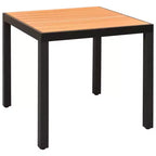 vidaXL Ensemble de salle à manger Noir et marron Résine tressée, composite bois-plastique, aluminium Standard