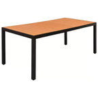 vidaXL Ensemble de salle à manger Noir et marron Aluminium Grande Hauteur réglable