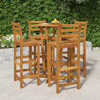 vidaXL Bar de jardin Bois naturel Bois d'acacia massif Repose-pieds compact
