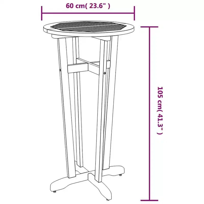 vidaXL Bar de jardin Bois naturel Bois d'acacia massif Repose-pieds compact