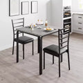 Space-Saving 2-Piece Square Dining Set for 2, Compact Table & Chairs for Kitchen, Apartment, Breakfast Nook & Small Dining Areas, 29.1x29.1x30 Inches