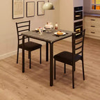 Ensemble de salle à manger carré 2 pièces peu encombrant pour 2 personnes, table et chaises compactes pour cuisine, appartement, coin petit-déjeuner et petits espaces de salle à manger, 73,9x73,9x76,2 cm