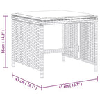 vidaXL Mobilier de salle à manger d'extérieur 12 pièces gris résine tressée 13 pièces pliable