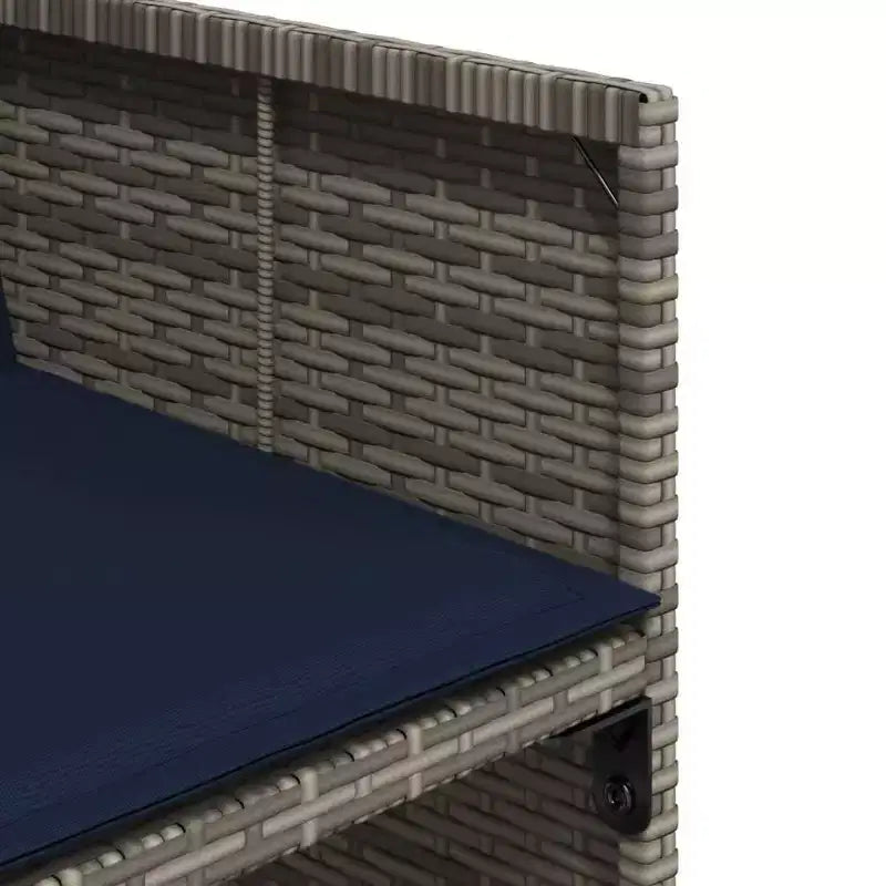 vidaXL Mobilier de salle à manger d'extérieur 12 pièces gris résine tressée 13 pièces pliable