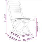vidaXL Ensemble de salle à manger de jardin Bambou naturel Bambou Moyen Pliable