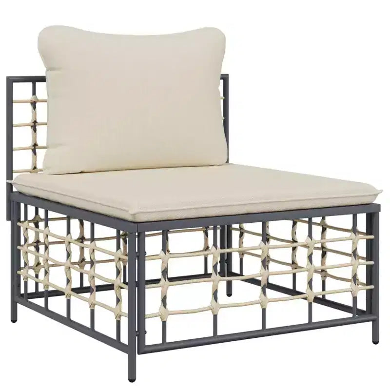 vidaXL Ensemble de salon de jardin anthracite