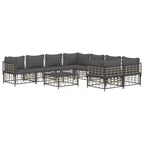 vidaXL Ensemble de salon de jardin anthracite