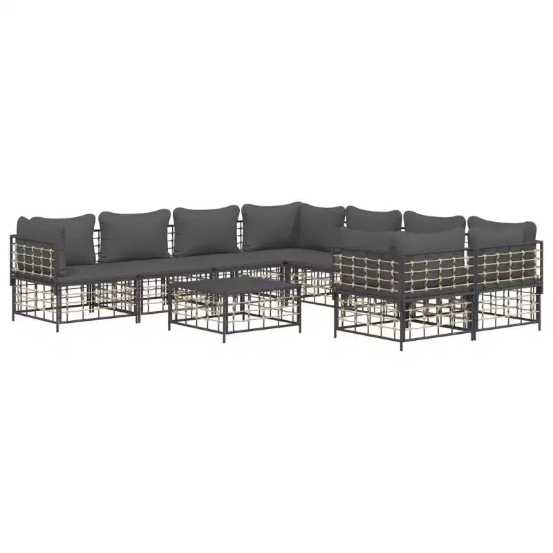 vidaXL Ensemble de salon de jardin anthracite