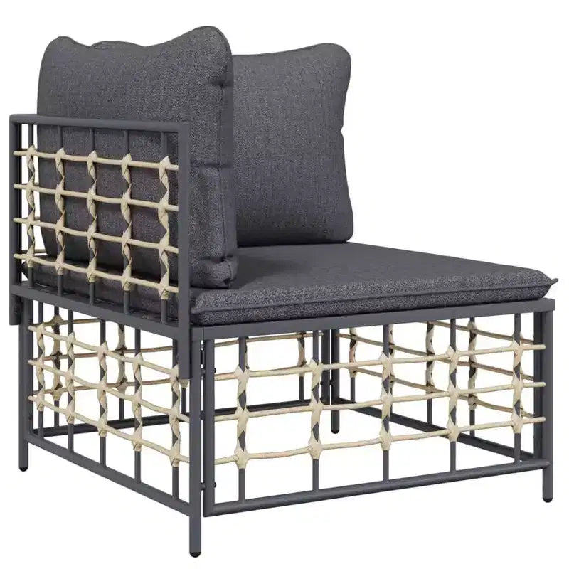 vidaXL Ensemble de salon de jardin anthracite