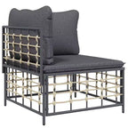 vidaXL Ensemble de salon de jardin anthracite