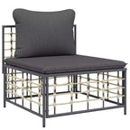 vidaXL Ensemble de salon de jardin anthracite