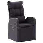 vidaXL Ensemble de salle à manger d'extérieur 7 pcs Noir