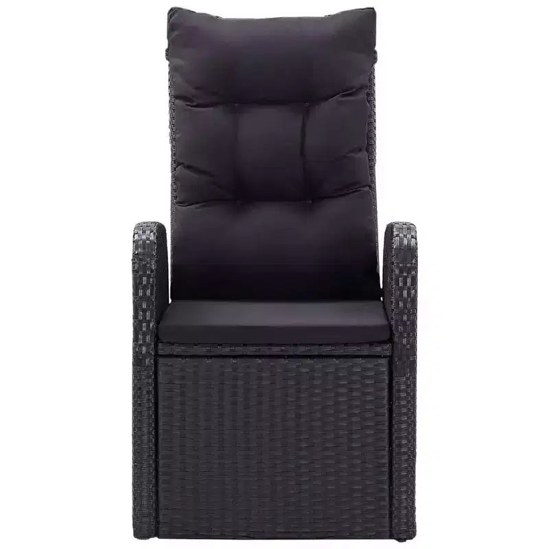vidaXL Ensemble de salle à manger d'extérieur 7 pcs Noir
