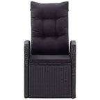 vidaXL Ensemble de salle à manger d'extérieur 7 pcs Noir