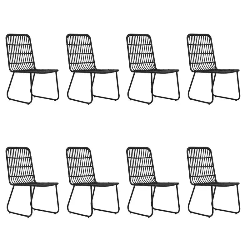 vidaXL Salon de jardin 9 pcs en résine tressée et verre