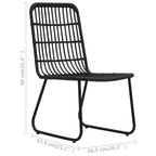 vidaXL Salon de jardin 9 pcs en résine tressée et verre
