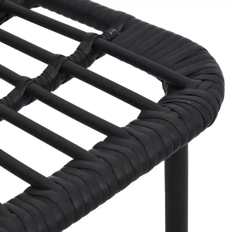 vidaXL Salon de jardin 9 pcs en résine tressée et verre