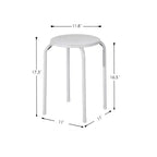 Ensemble Table et Chaises de Salle à Manger FurnitureR pour 4 Personnes, Table de Cuisine Moderne avec 4 Tabourets en Métal, Ensemble de Salle à Manger Peu Encombrant pour Cuisine, Salle à Manger, Appartement