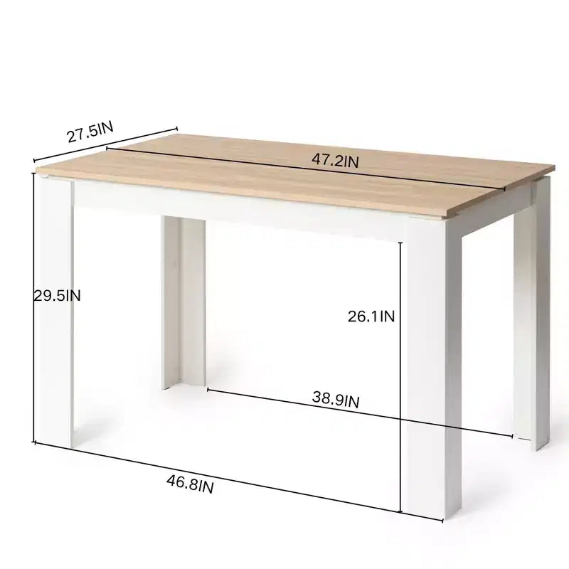 Ensemble Table et Chaises de Salle à Manger FurnitureR pour 4 Personnes, Table de Cuisine Moderne avec 4 Tabourets en Métal, Ensemble de Salle à Manger Peu Encombrant pour Cuisine, Salle à Manger, Appartement