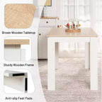 Ensemble Table et Chaises de Salle à Manger FurnitureR pour 4 Personnes, Table de Cuisine Moderne avec 4 Tabourets en Métal, Ensemble de Salle à Manger Peu Encombrant pour Cuisine, Salle à Manger, Appartement