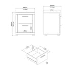 Tvilum, Ensemble de chambre Mira 4 pièces, Jackson Hickory