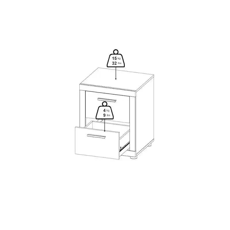 Tvilum, Ensemble de chambre Mira 4 pièces, Jackson Hickory