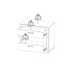 Tvilum, Ensemble de chambre Mira 4 pièces, Jackson Hickory