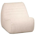 Big Joe Solvana Outdoor Patio Furniture Set, Performance Linen Weather-Resistant Fabric, Primary Chair, Sunlit Cream