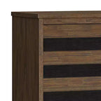 Bahut avec rangement pour le vin, style rustique, brun vieilli naturel