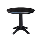 Table de salle à manger ronde à rallonge Rosemont 36 po avec abattant, ensemble de 4 chaises - International Concepts