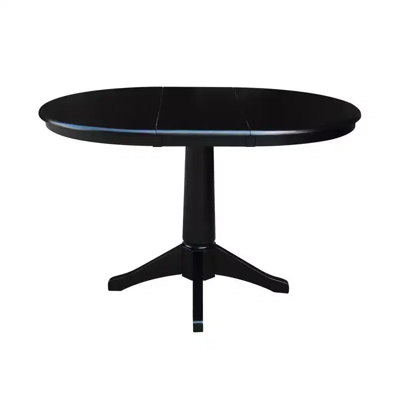 Table de salle à manger ronde à rallonge Rosemont 36 po avec abattant, ensemble de 4 chaises - International Concepts
