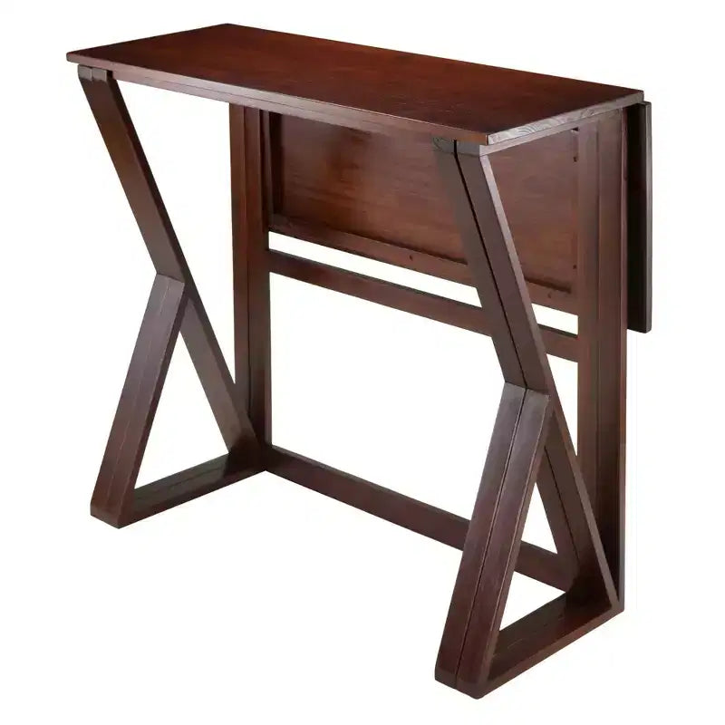 Winsome 3 pièces Harrington Table à manger à rallonges Bois/Noyer/Noir : Style scandinave, Ensemble hauteur comptoir avec 2 tabourets