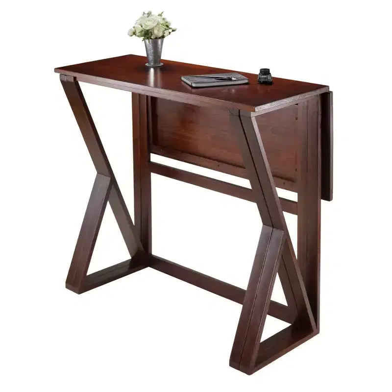 Winsome 3 pièces Harrington Table à manger à rallonges Bois/Noyer/Noir : Style scandinave, Ensemble hauteur comptoir avec 2 tabourets
