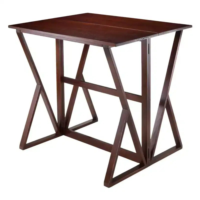 Winsome 3 pièces Harrington Table à manger à rallonges Bois/Noyer/Noir : Style scandinave, Ensemble hauteur comptoir avec 2 tabourets