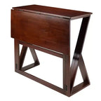 Winsome 3 pièces Harrington Table à manger à rallonges Bois/Noyer/Noir : Style scandinave, Ensemble hauteur comptoir avec 2 tabourets