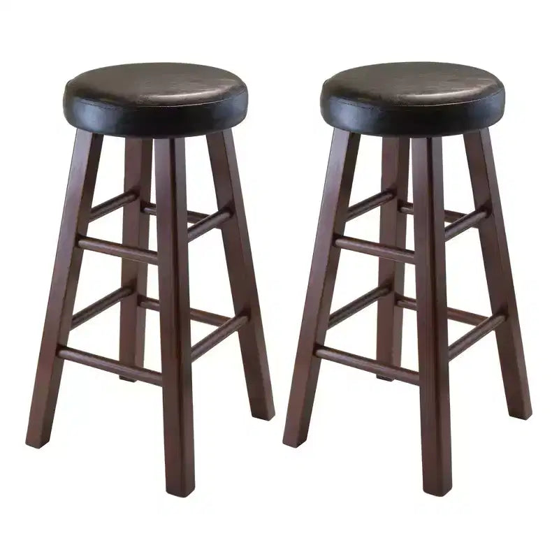 Winsome 3 pièces Harrington Table à manger à rallonges Bois/Noyer/Noir : Style scandinave, Ensemble hauteur comptoir avec 2 tabourets