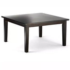 Ensemble de salle à manger 9 pièces Franklin en bois massif marron - WyndenHall : Table carrée, 8 chaises Parsons