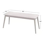 Ensemble de salle à manger 6 pièces Newington en rotin avec banc, chêne clair/beige, par Buylateral