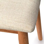Ensemble de salle à manger 6 pièces Newington en rotin avec banc, chêne clair/beige, par Buylateral