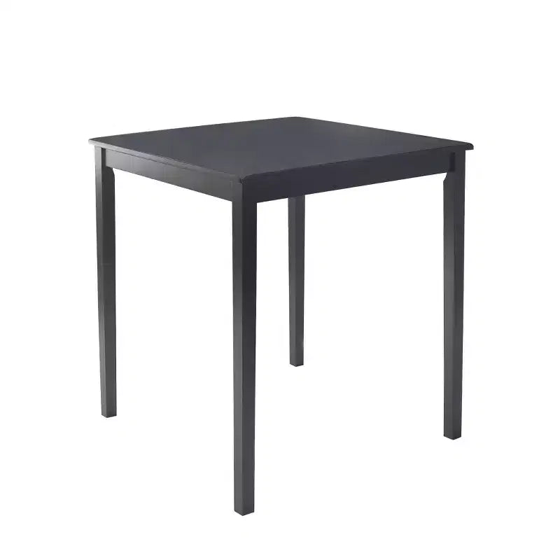 Ensemble de salle à manger carré 5 pièces Belfast à hauteur de comptoir avec 4 tabourets de selle, noir, de Buylateral