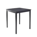 Ensemble de salle à manger carré 5 pièces Belfast à hauteur de comptoir avec 4 tabourets de selle, noir, de Buylateral