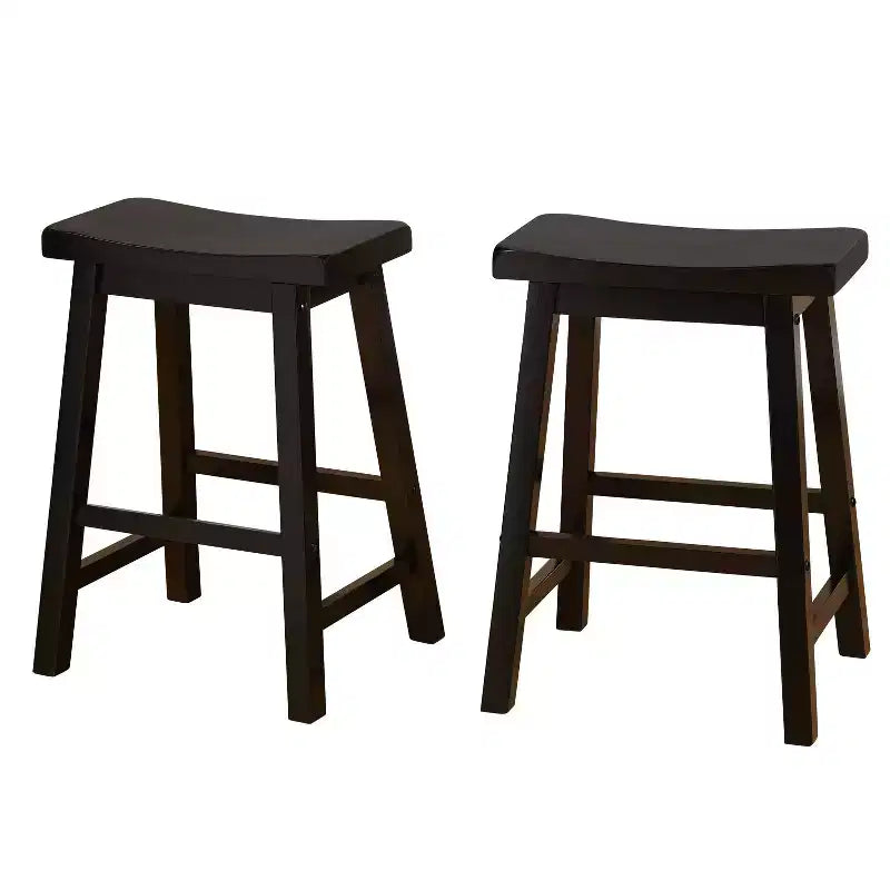 Ensemble de salle à manger carré 5 pièces Belfast à hauteur de comptoir avec 4 tabourets de selle, noir, de Buylateral