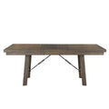 5pc Dex Extendable Dining Table Set, 4 Upholstered Chairs - Picket House Furnishings: Smokey Walnut, Turnbuckle Detail