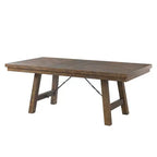 Ensemble table à manger extensible Dex 5 pièces, 4 chaises rembourrées - Picket House Furnishings : Noyer fumé, détails de ridoir